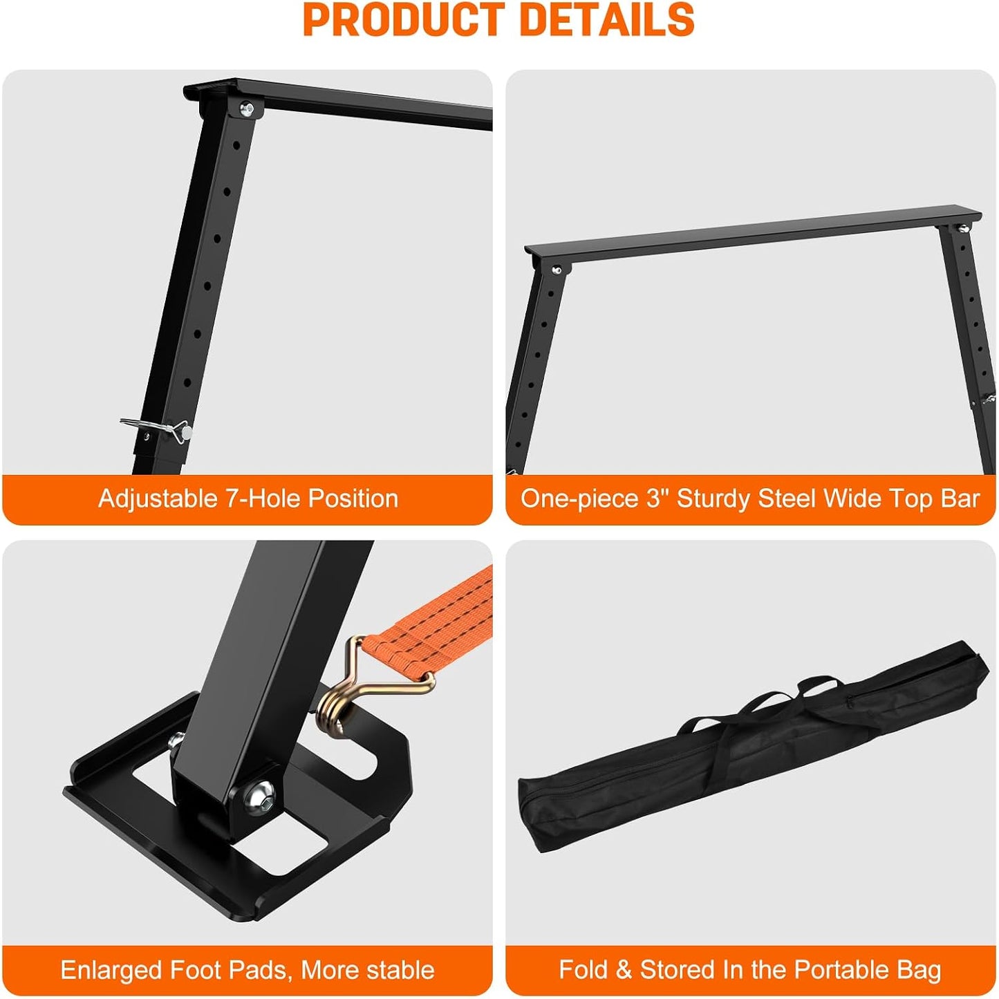 Universal RV Stabilizer Support Jack Fit 14'' to 27'' Frame for Camper 1 PC | Reduces RV Wobble & Sway, Heavy Duty, Black Powder-coated, Easy Storage, Ideal for Camper Travel Trailer