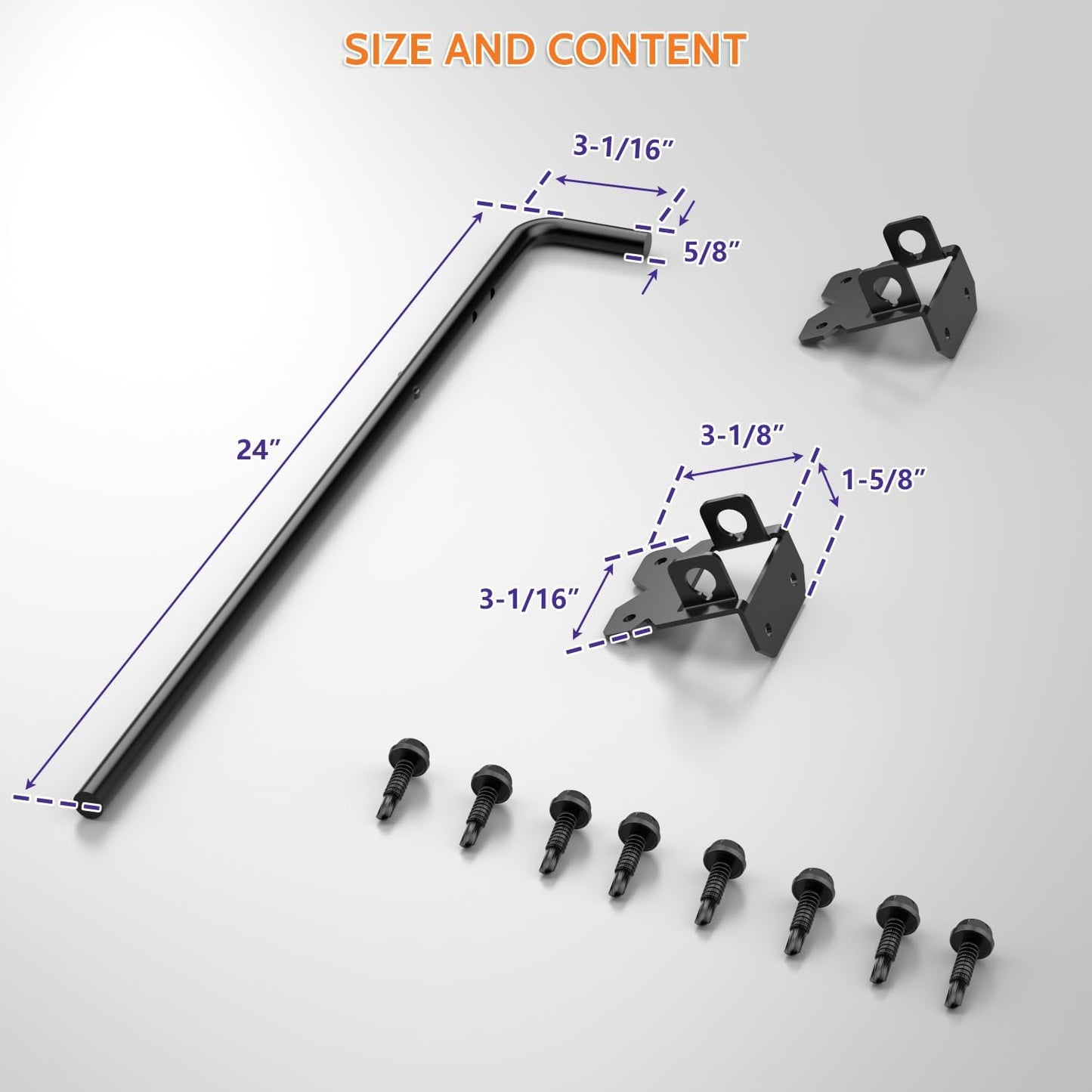 SKYSEN Self-Closing&nbsp;Fence Gate&nbsp;Hinges, Latch, and 24' Drop Rod for Double Gate Fence, Fence Gate Hardware -&nbsp;Easy to