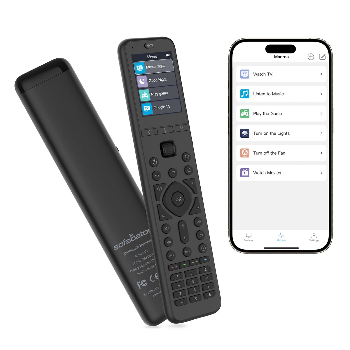 SofaBaton U3 Universal Remote with One Touch Macros and Customize App