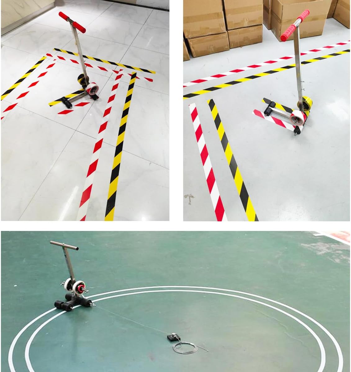 DEJUN Basketball Court Line Striping Machine, Court Line Tape Machine Striping Line Marking Machine Tape Applicator Line Stri