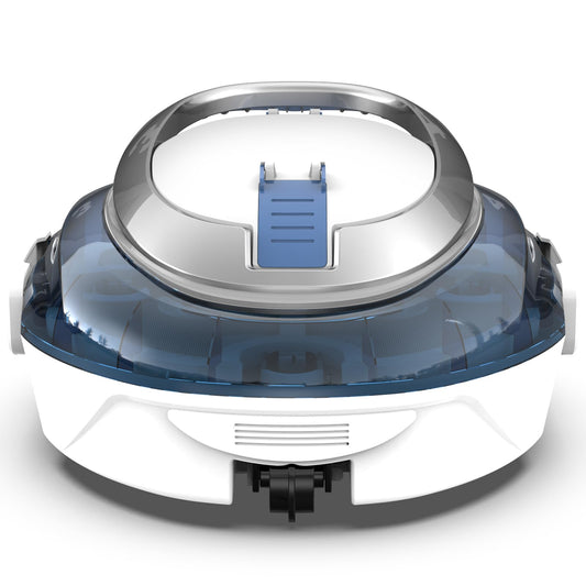 Cordless Robotic Pool Cleaner for Above Ground Pools, White, Self-Parking Design and Easy Operation Sky White