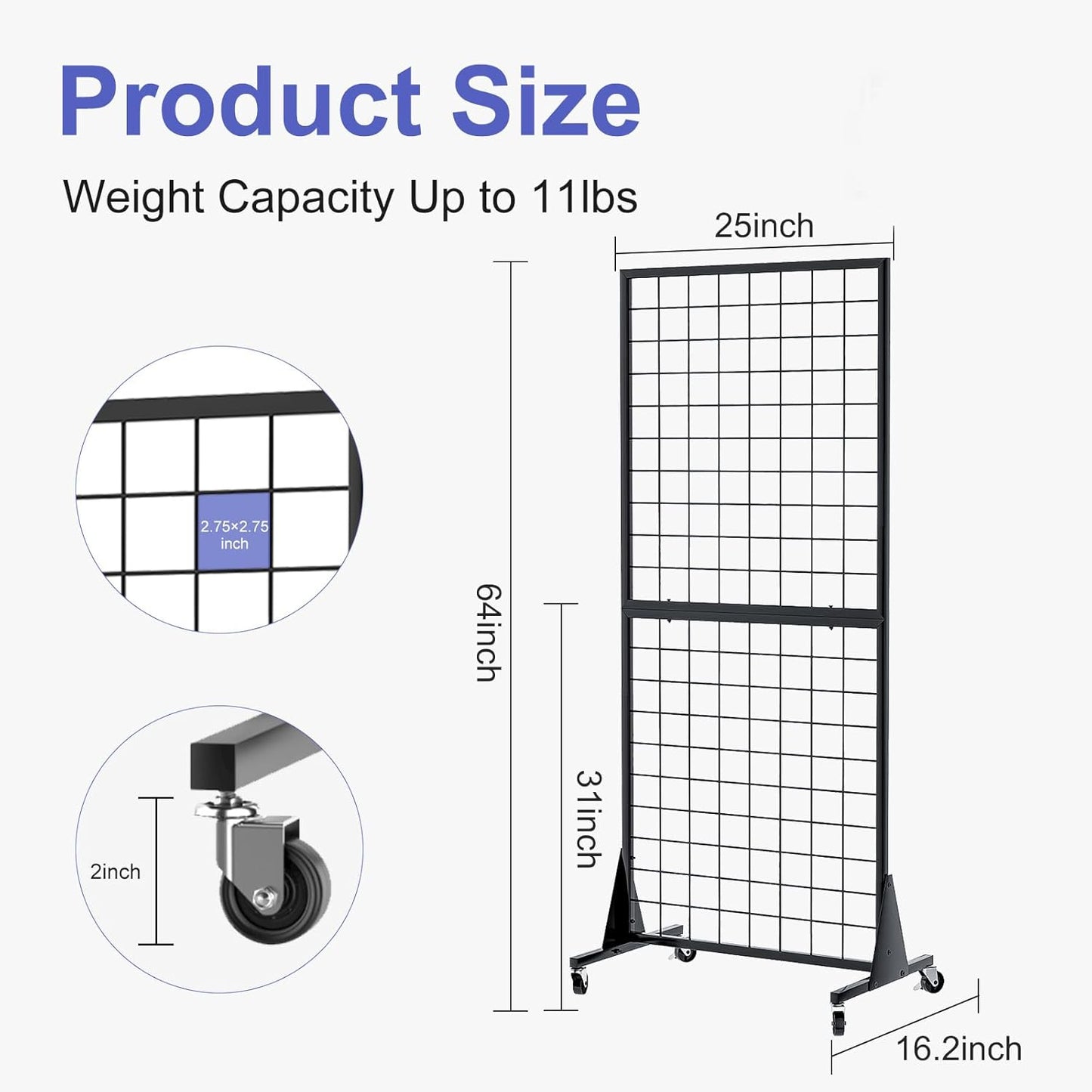 3-Pack 2x5.5 Ft Gridwall Panel Display