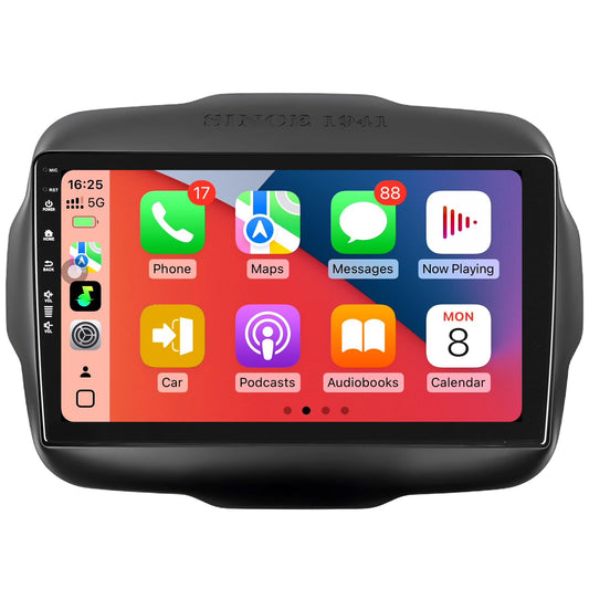 5G-WiFi6 Car Radio Stereo for Jeep Renegade 2015-2020,9 inch Android 13 Touchscreen Head Unit with Wireless Carplay Android Auto GPS Navigation Bluetooth SWC FM HD Backup Camera (2Ram 64Rom)