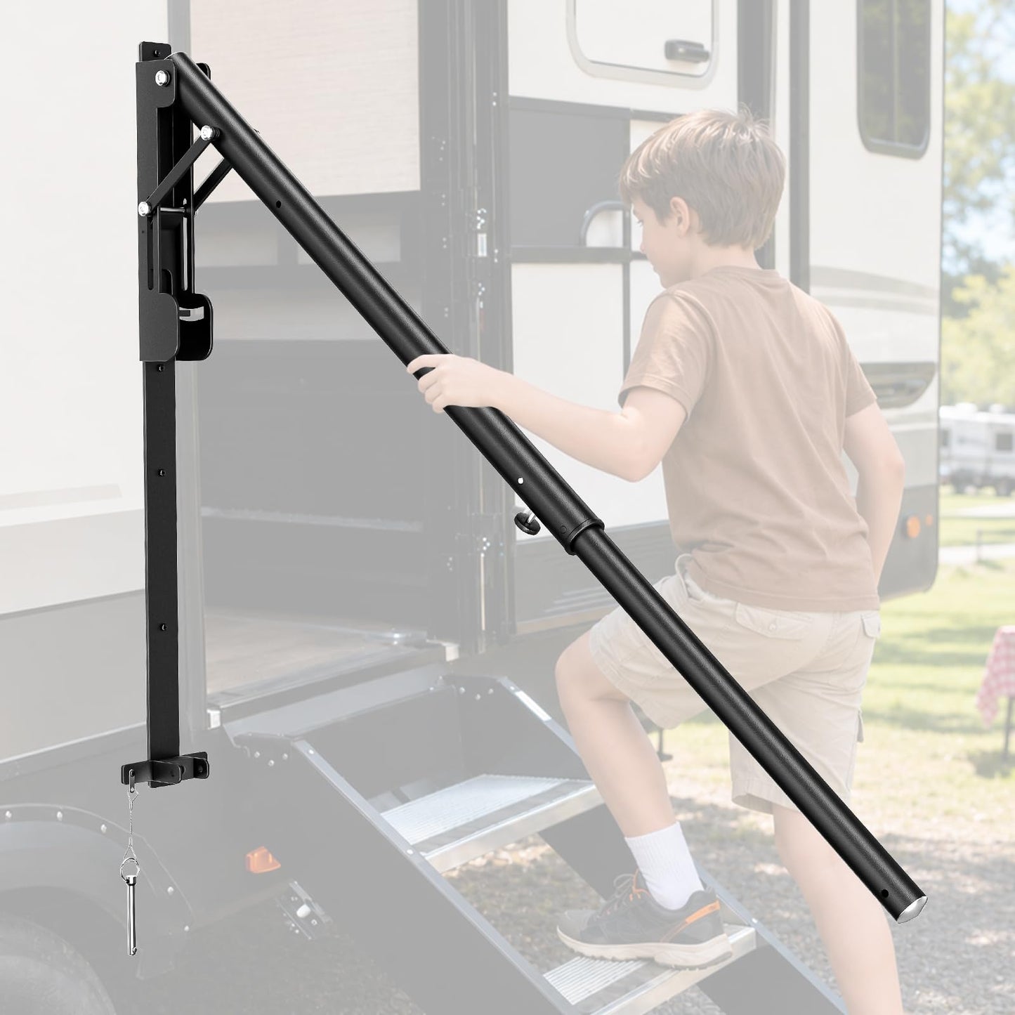 Extendable RV Handrail, Adjustable Assist Handrail, Up to 52"