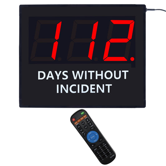 LED Digital Safety Scoreboard, Days Without Accident Counter