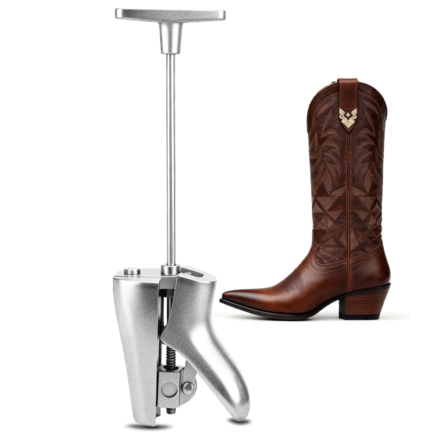 Cast Aluminum Boot Instep & Vamp Stretcher: Relieving Tightness Easily, Adjustable Boot Instep Stretcher is Suitable for Western, Cowboy, Hiking & Work Boots for Men and Women - Easy to Use