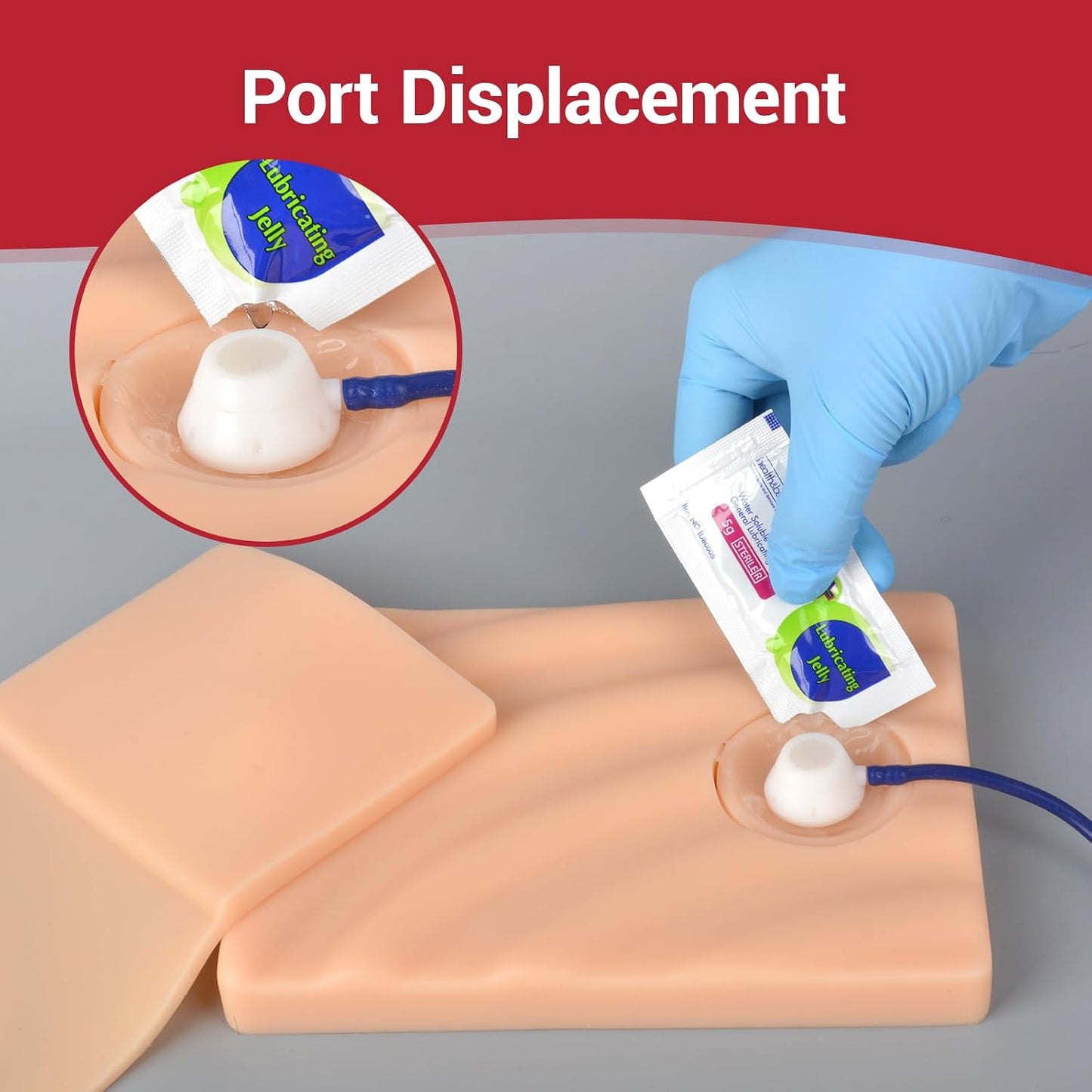 SimCoach Implanted Port Access Trainer, IV Venous Practice Model