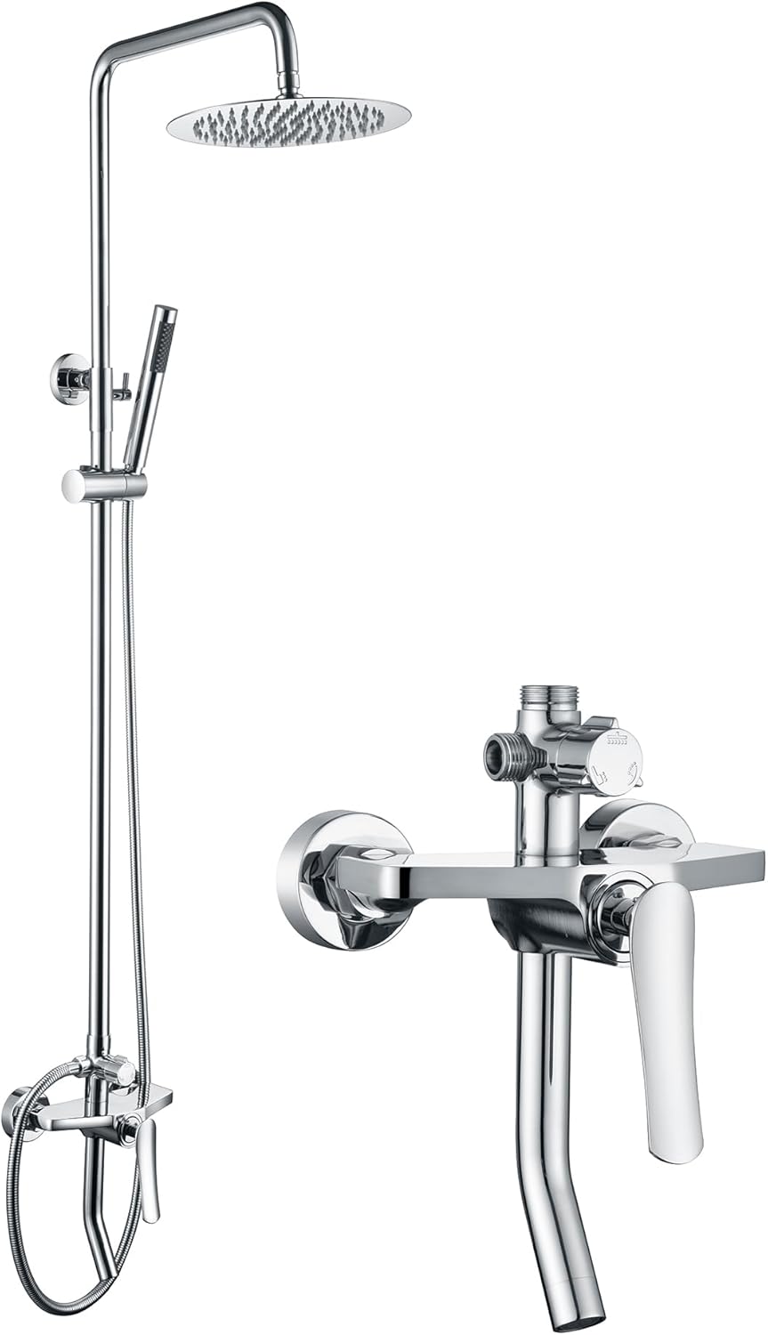 Shower Faucet - Shower Faucets Sets Complete, Shower System - Outdoor Shower Kit/Outdoor Shower Enclosure/Outdoor Shower Fixtures W/ SS304 Shower