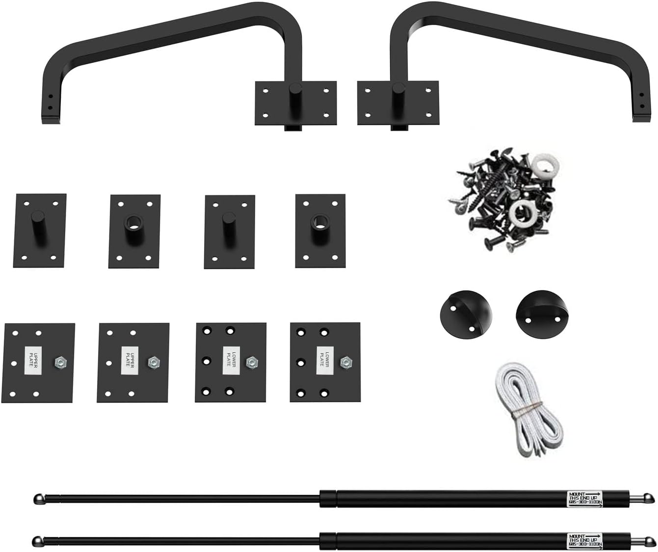 ROOMTEC Twin Murphy Bed Hardware Kit,Vertical,Alloy Steel, Black