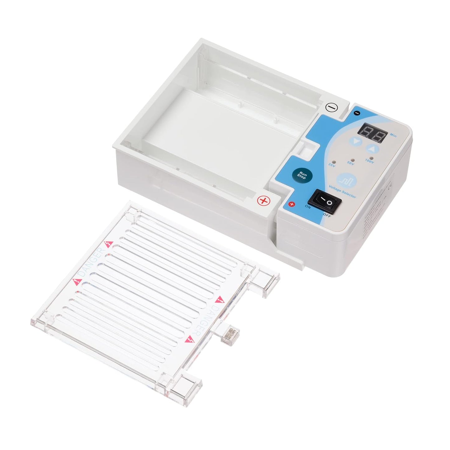 IVYX Scientific Mini Gel Electrophoresis System, with Power Supply 35V 50V 100V and Timer