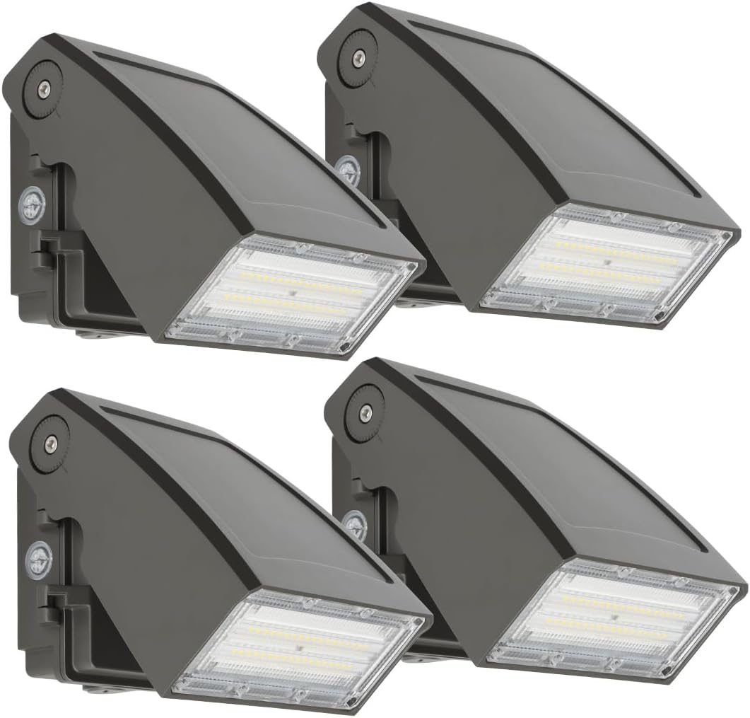 Bekada LED Wall Pack Lights Outdoor with Dusk to Dawn Photocell, 30W Exterior Security Flood Lighting Adjustable Full Cut Off Fixtures for Porch,