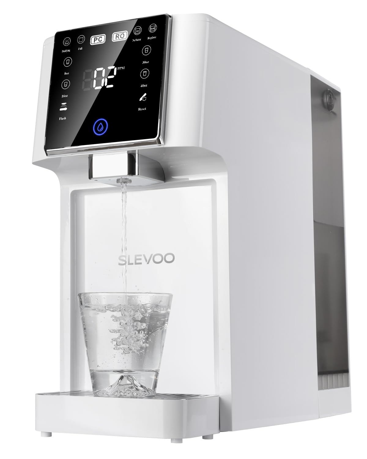 Reverse Osmosis Water Filter Countertop, 7 Stage Purification, 4:1 Pure to Drain, TDS Real-Time Displaying, 6L Capacity Tank for 2 t