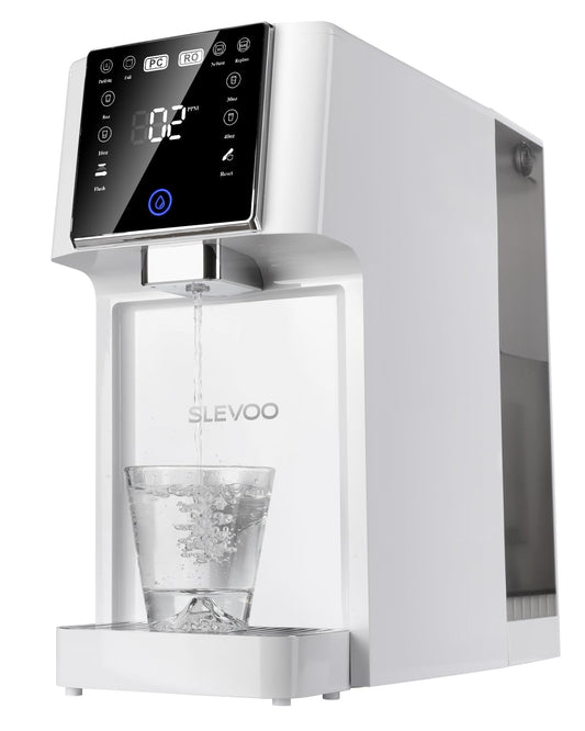 Reverse Osmosis Water Filter Countertop, 7 Stage Purification, 4:1 Pure to Drain, TDS Real-Time Displaying, 6L Capacity Tank for 2 t