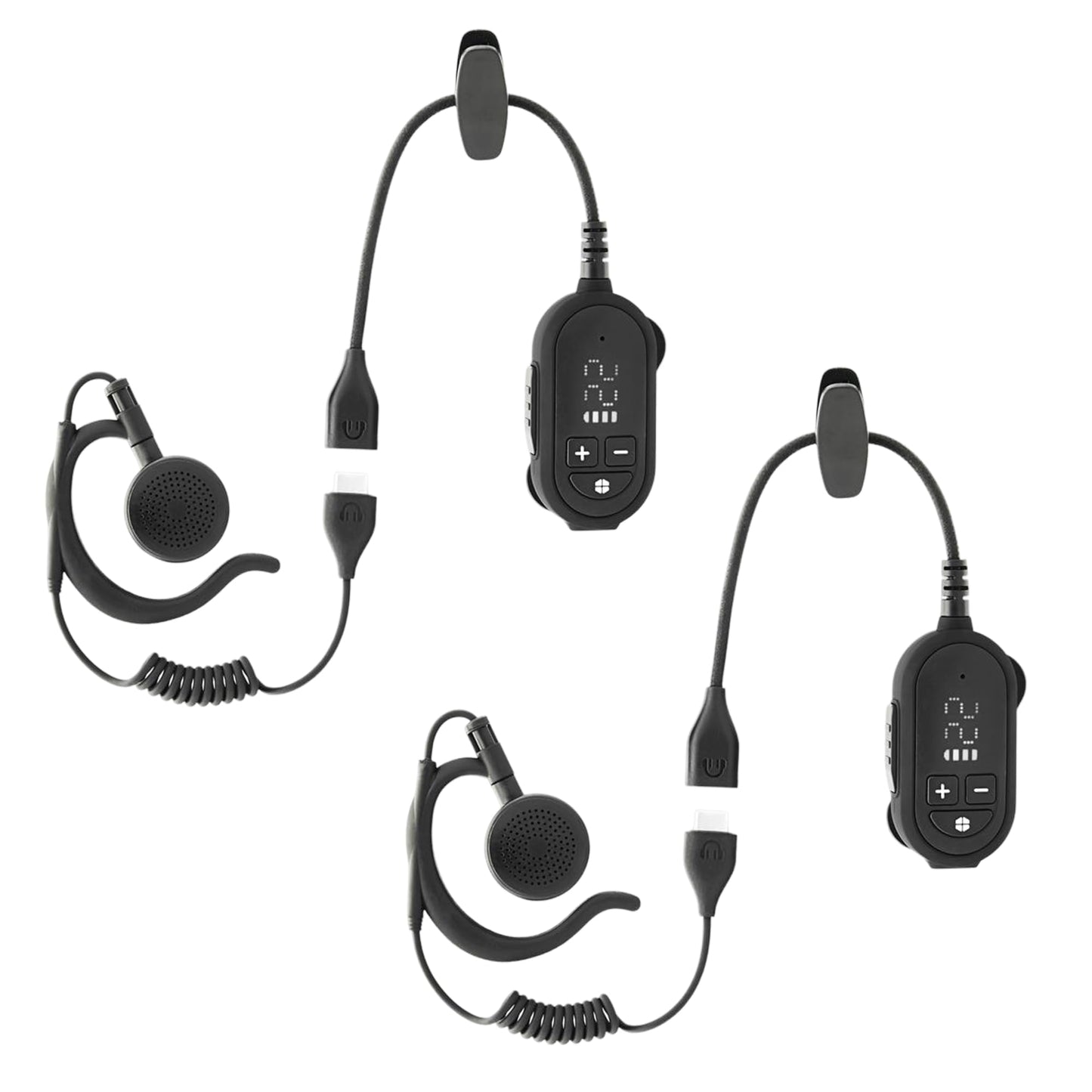 CLIPTALK Micro Wearable Walkie Talkie with Mobile App – Ultra-Portable Clip-On Two-Way Radios, VOX Hands-Free, USB-C Rechargeable FRS Radio, 22 Channels 121 Privacy Codes (2-Pack, Black)