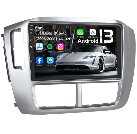 8Core 4G RAM 32G ROM Android 13 Car Radio Stereo for Honda Pilot 2006 2007 2008: 9" 1280 * 800 HD Touch Screen Accessories Bluetooth5.0 FM 36EQ 5GWIFI Backup Camera Carplay Android Auto GPS