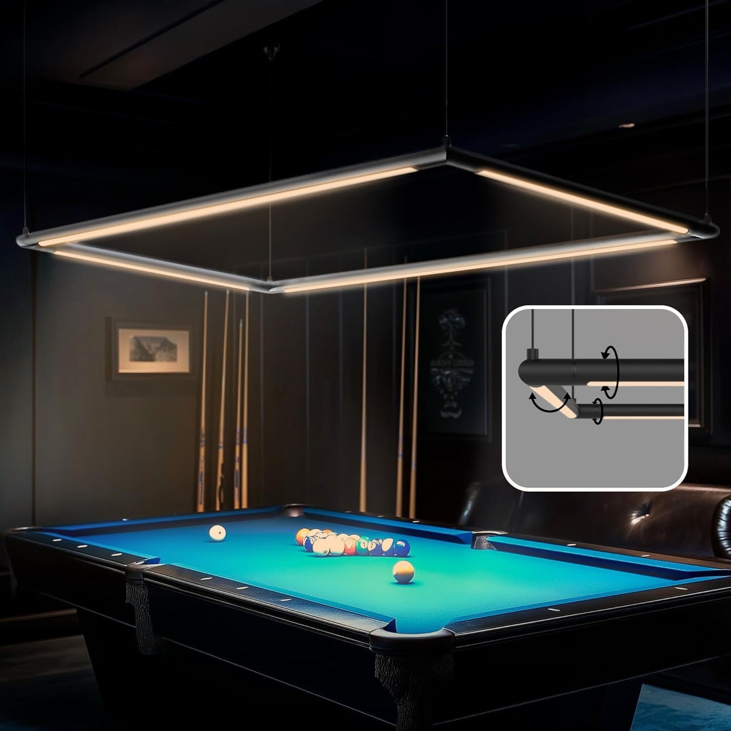 Rectangular Pool Table Light (Bright White 3000K)