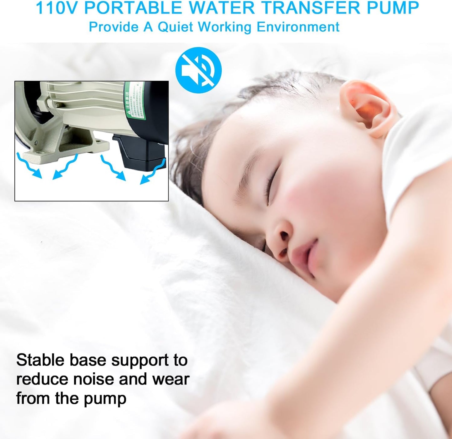 3/4HP Home Water Pressure Booster Pump 110V Electric Shallow Well Pump Self Priming Jet Pump for Lawn Shower 18GPM 1056GPH Irrigation Water G