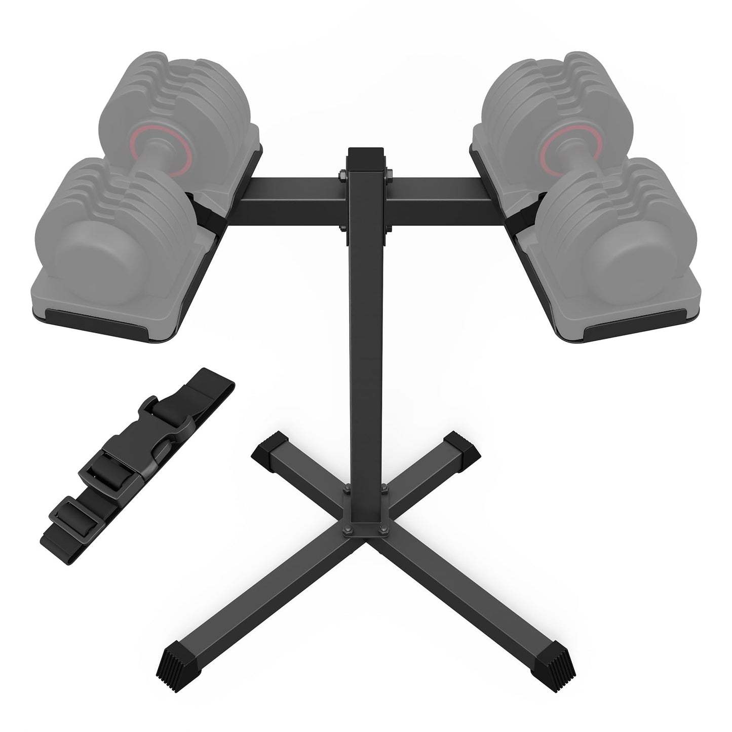 Adjustable Dumbbell Stand, 35" Height Adjustable Dumbbell Rack, 300LBS Capacity Home Gym Storage Rack with 90°Rotating Platform（Rack Only）
