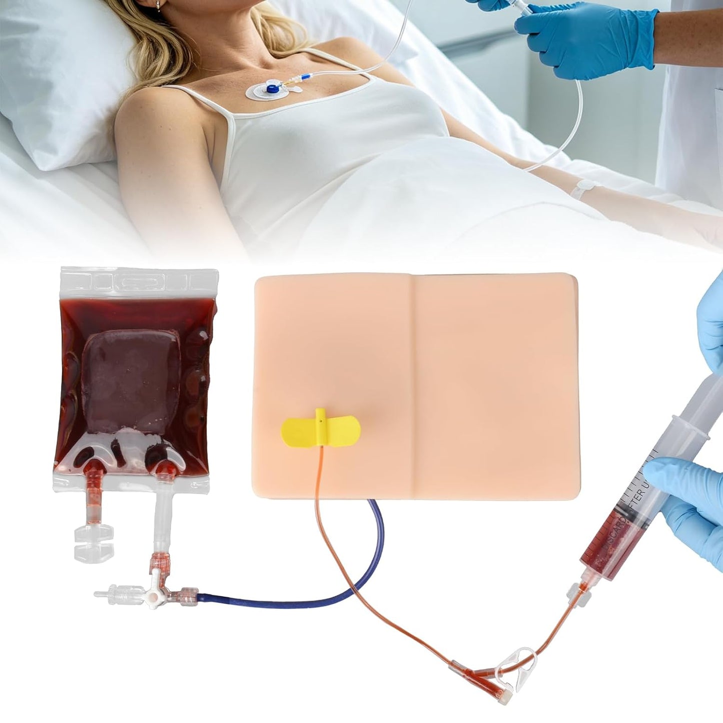 SimCoach Implanted Port Access Trainer, IV Venous Practice Model