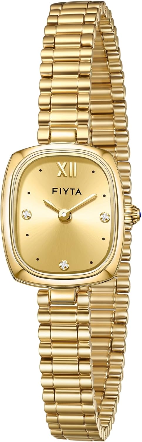 Gold Watches for Women Updated Vintage Ladies Wrist Watches Stainless Steel Dainty Gold Watch with Link Removal To