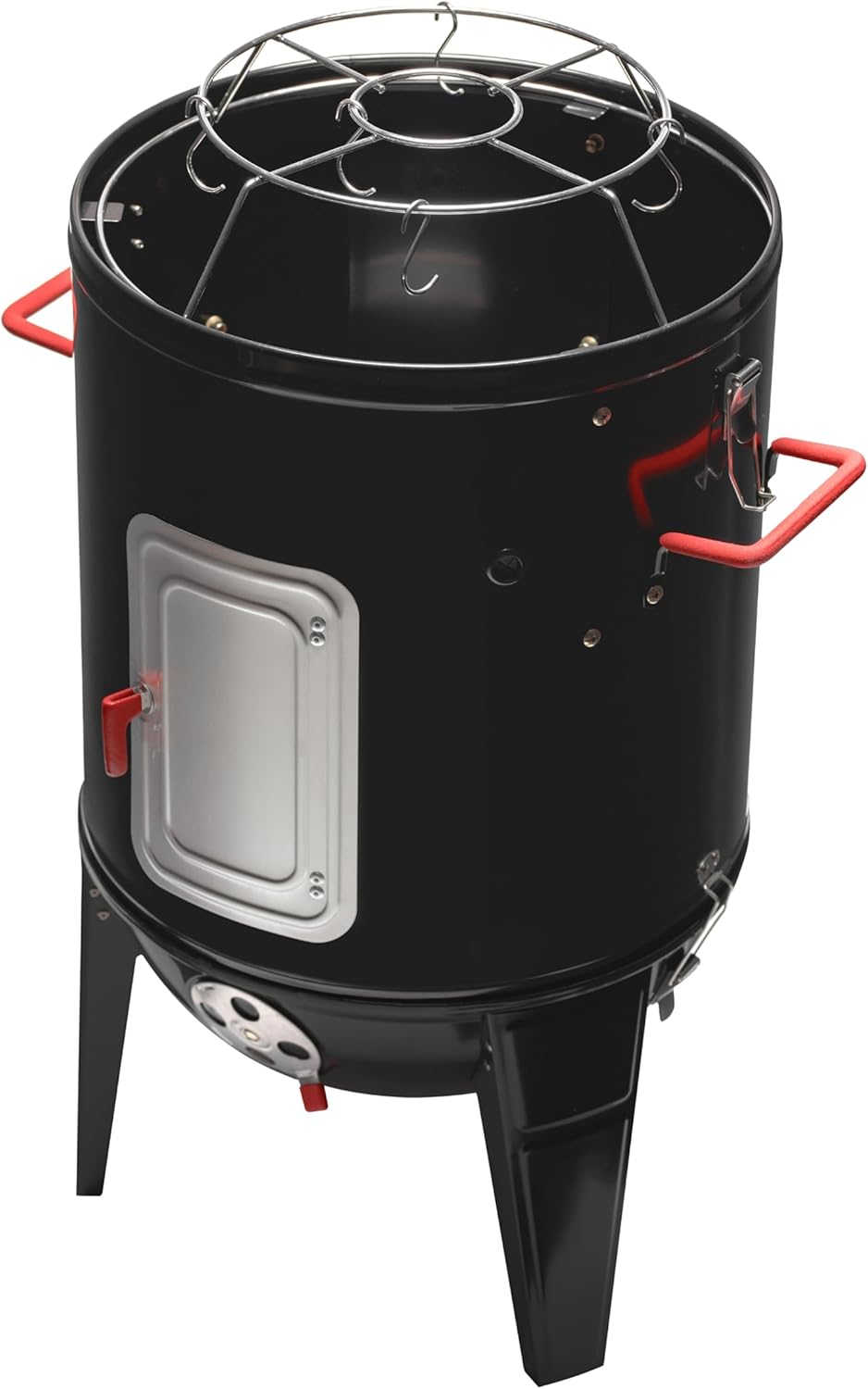 CUE WAY K2 SMOKEGUARDIAN ELITETOWER, vertical Charcoal Smoker,17 inch,Black