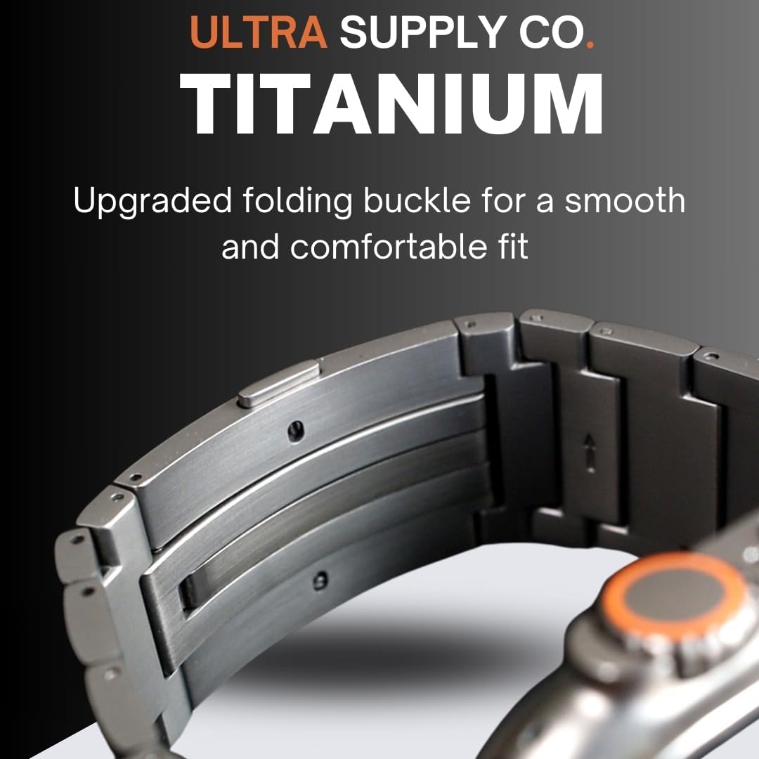 Ultra 2 Titanium Band (Series 2) for Apple Watch Ultra 2 / Ultra 49mm with Upgraded Folding Buckle