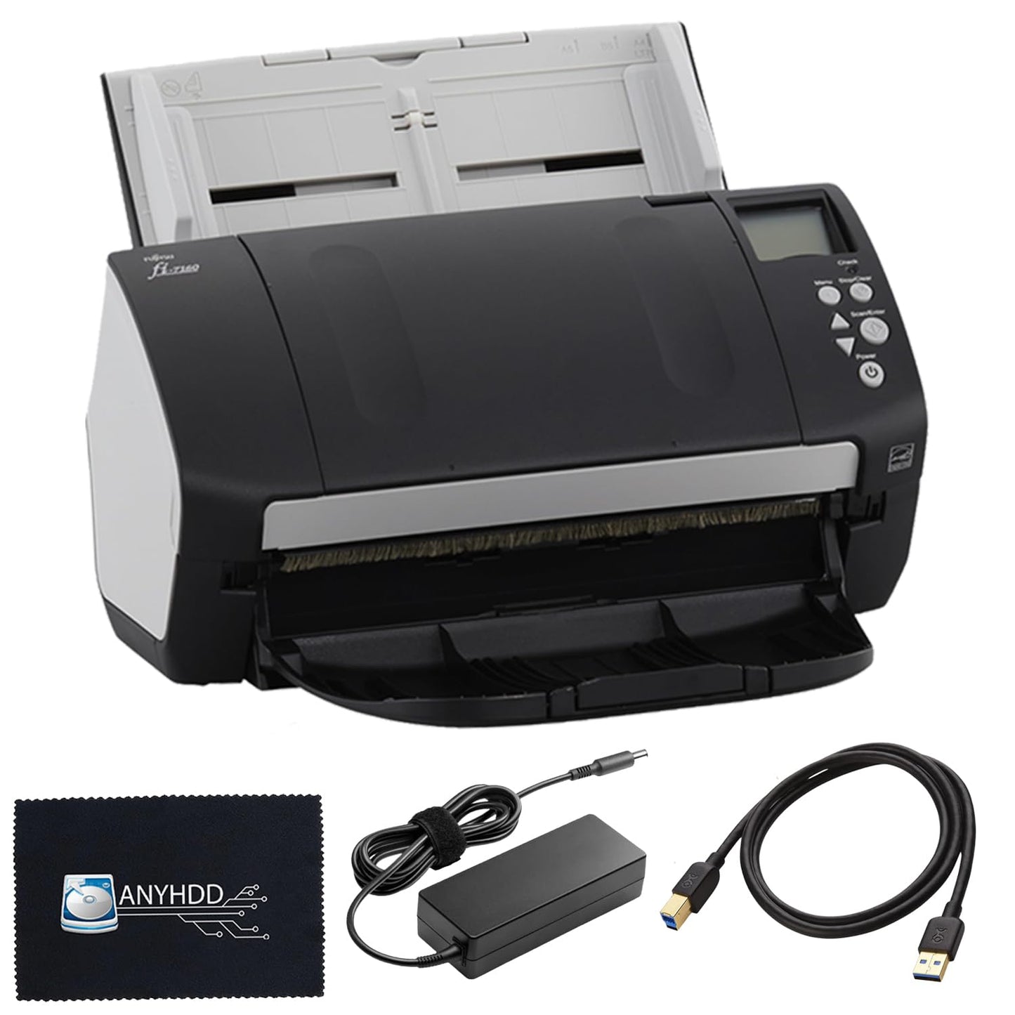 Refurbished Fi-7160 Scanners for Computers - 600 DPI Document Scanner, with 24V Power Cable & USB 3.0 Cable & Microfiber Cleaning Cloth