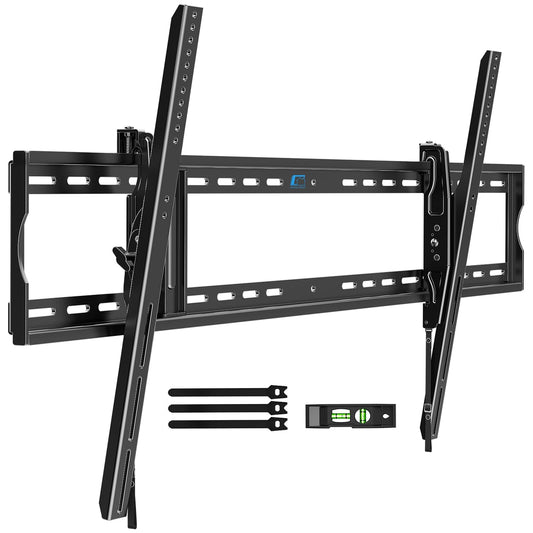HOME VISION Heavy Duty Tilting TV Wall Mount for 65-150 Inch Flat & Curved TVs, 264lbs Load Capacity, 2.44" Low Profile Wall Mount TV Bracket, Max VESA 1200×600mm, Fits 16/18/24/48 Inch Wood Studs