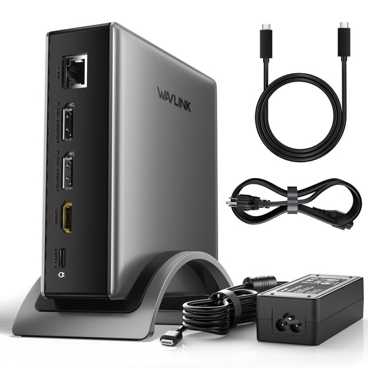 Laptop Docking Station,WAVLINK PD3.1 Dock, Dual DisplayPort, HDMI