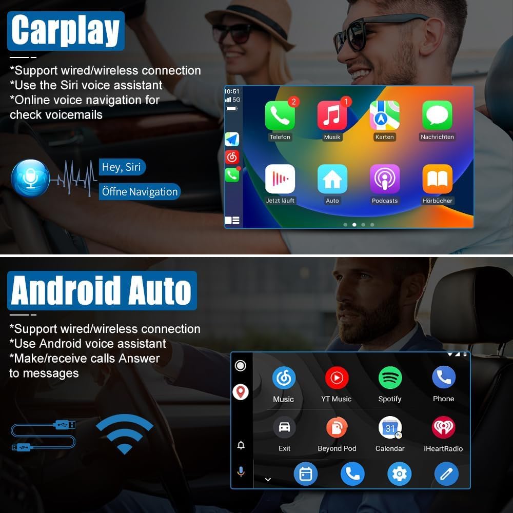AWESAFE【2+64GB】 Android Car Stereo for Chevy Silverado GMC Sierra Yukon 2007-2013, 7 INCH Touch Screen Silverado Radio Replacement with GPS Navigation CarPlay Android Auto Multimedia Video Player