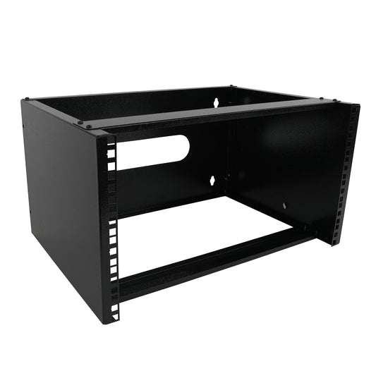 Pearington 6U Wall Mount Network Rack - 13.75 Inch Deep (Low Profile) - 19" Patch Panel Bracket for Shallow Server and IT Equipment, Network Switches - 44lbs/20kg Weight Capacity, Black (WALLMOUNT6)