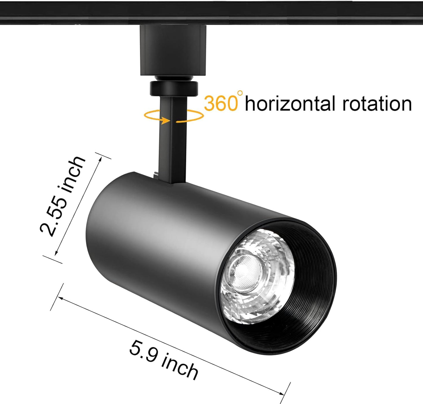 STEAIRE LED Track Lighting Heads, Dimmable 15W H Track Lighting Heads,3000K/4000K/5000K CRI90+ True Color Rendering Adjustable Tilt Angle Track