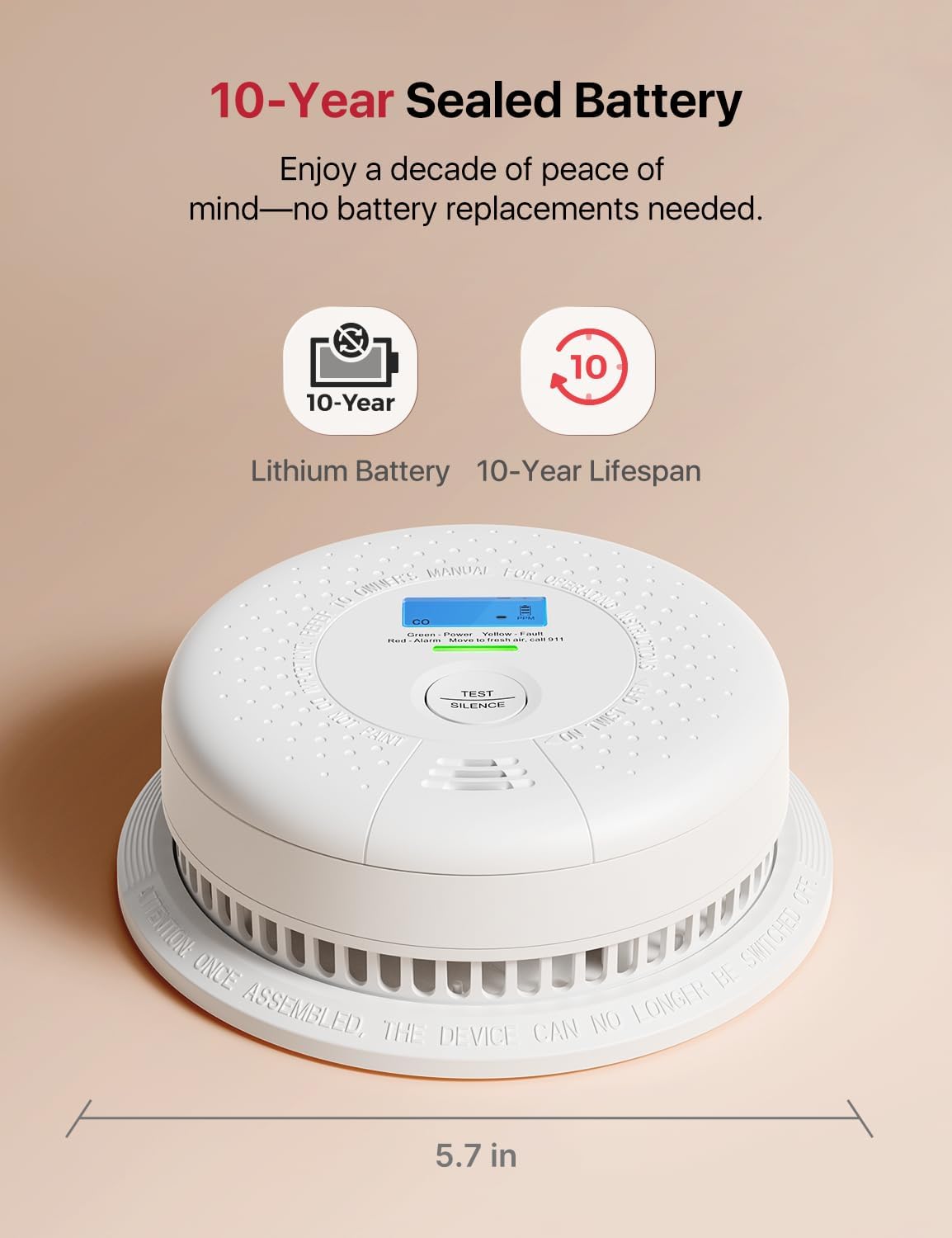 Smoke & Carbon Monoxide Alarm with Large LCD,10-Year, UL 217 & UL 2034 Certified, 2-Pack. Supposed to be a 3 pack but one of them didn't pass my standards. Price adjusted.