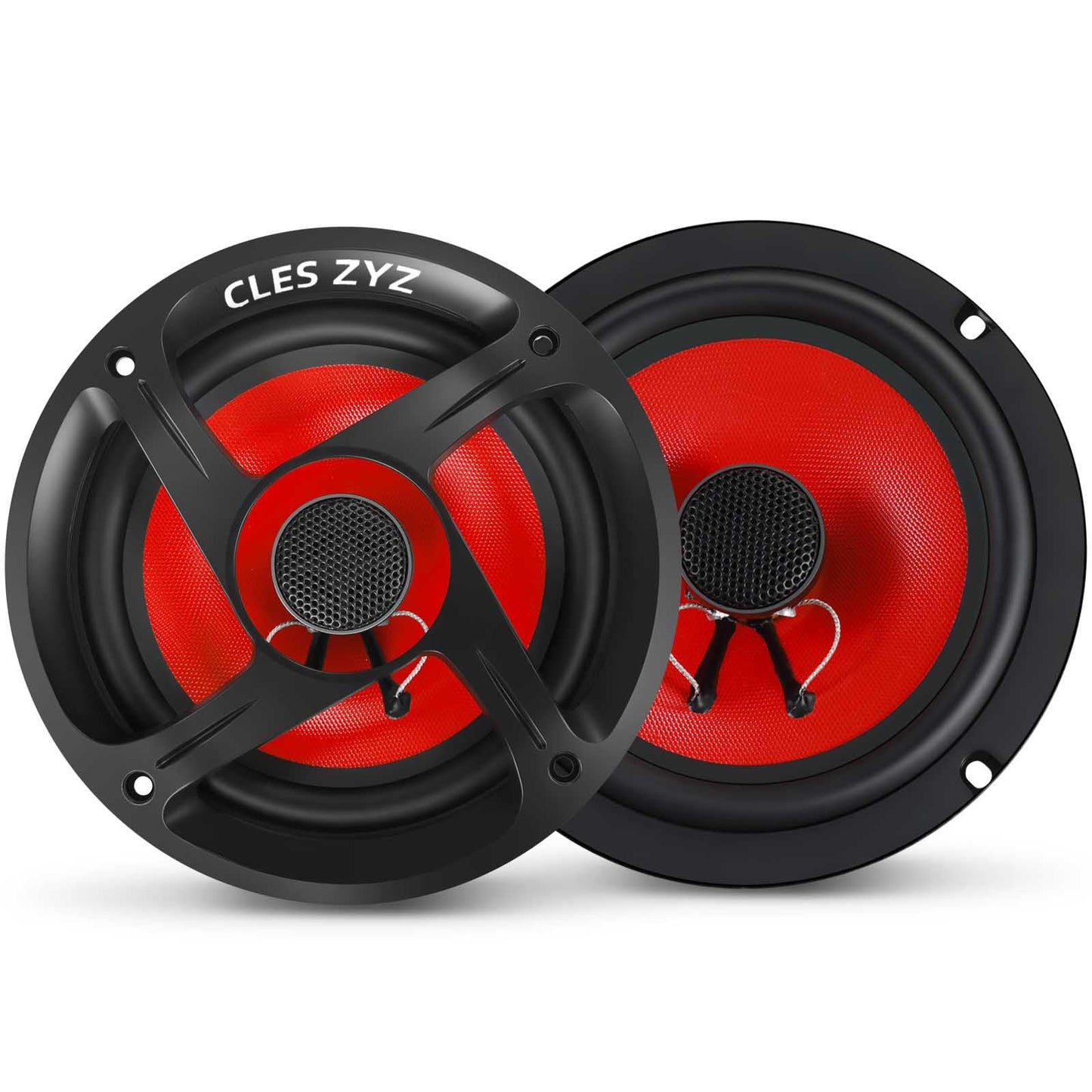 Upgraded 6.5“ Car Speakers, 6.5 Speakers with Glass Fiber Cone, 800W Max Power, 200W RMS, 4 Ohm, 90dB Sensitivity for Delivering HiFi Sound, Ideal Audio Upgrade for New & Old Cars (Pair)