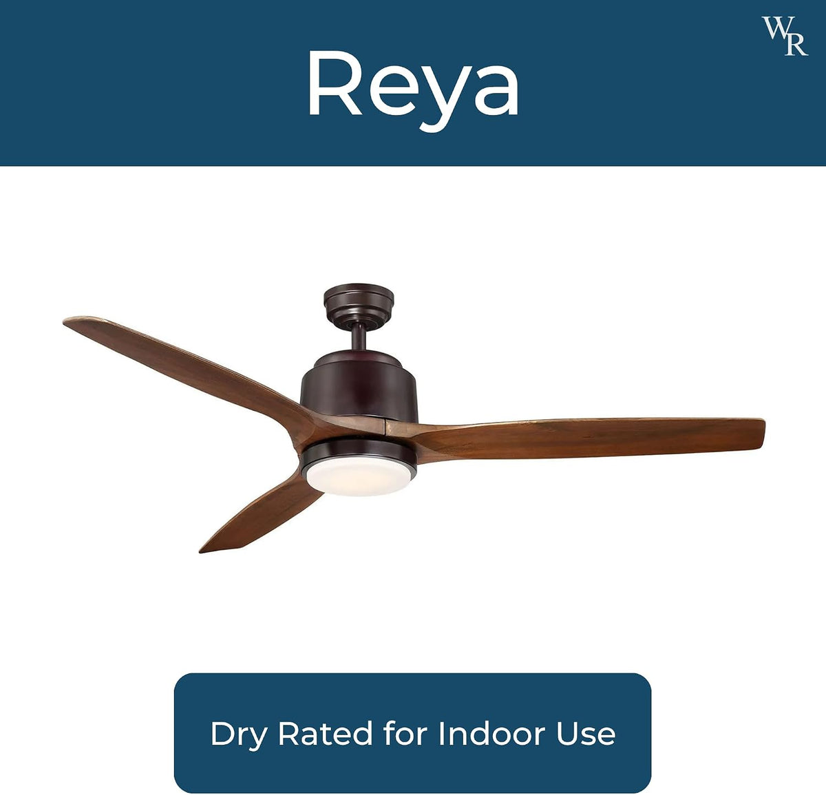 Wind River WR1765OB Reya 56 Inch Ceiling Fan | Walnut Blades | Oiled Bronze