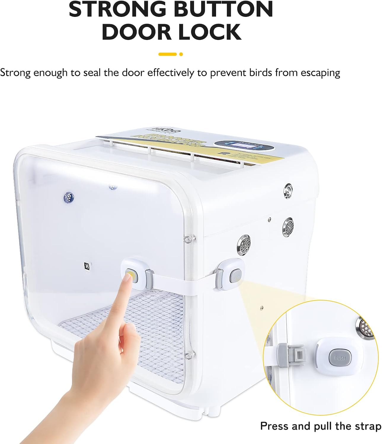 Small Full Featured Brooder/Portable Intensive Care Unit for Warming Parrot or Sick and Injured Birds,Baby Bird Incubator for Small Birds,Parrot Cage with Heating,Comes with Car Power Cord