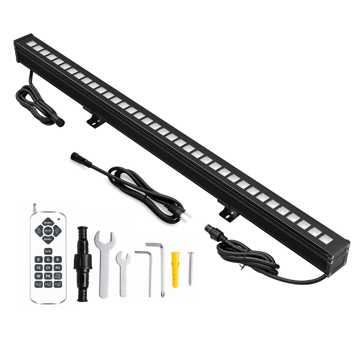 108W LED Wall Washer Lights- Linkable, 10x60° Beam-RGBW Color Changing
