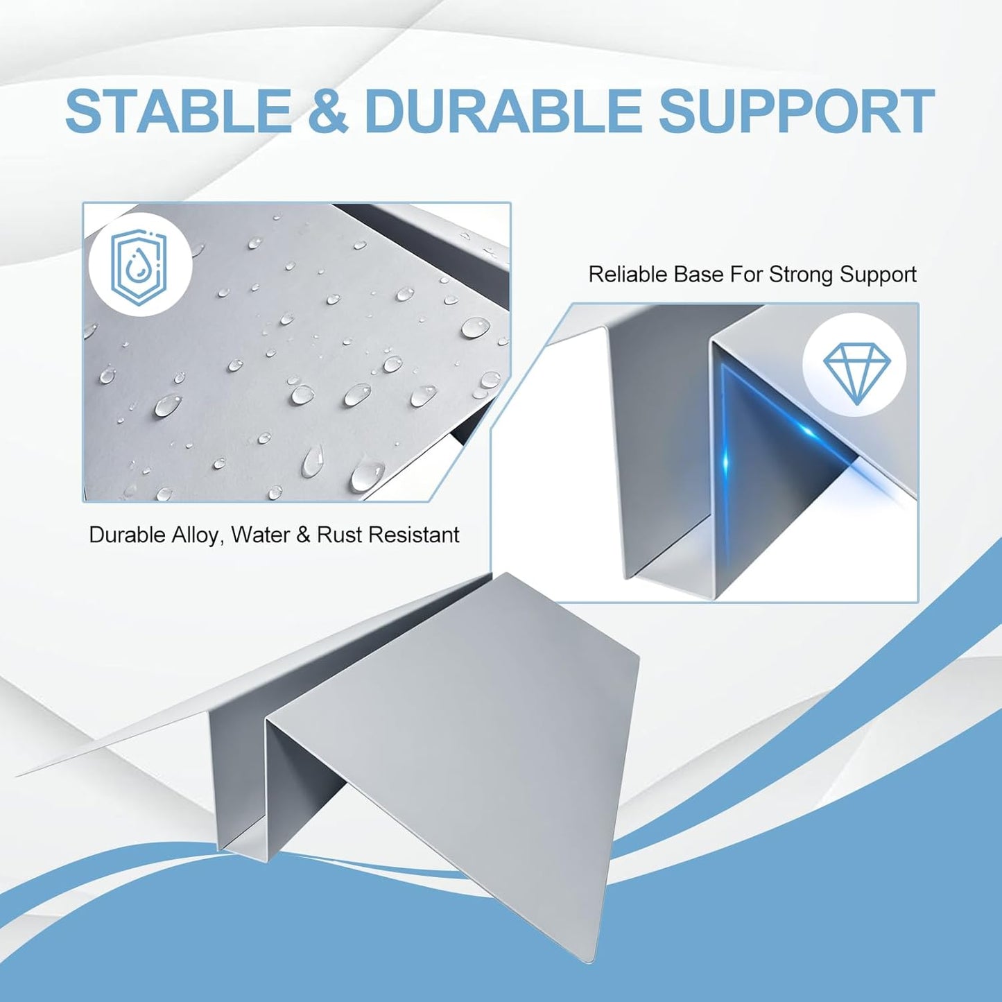 2-Pack Metal Floor Sign Stand Holders with Adjustable Foam Board Stand Base. Fits signs 0.25"–1.5" thick, up to 72" tall. Compatible with foam board & acrylic glass. Base only.