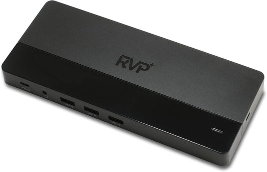 RVP+ Dual Monitor USB C Hub (USB C Dock) with Dual 4K DisplayPort, 2X USB 2.0, Ethernet, and 100W Charging - Thunderbolt 4 / USB4 / Thunderbolt 3