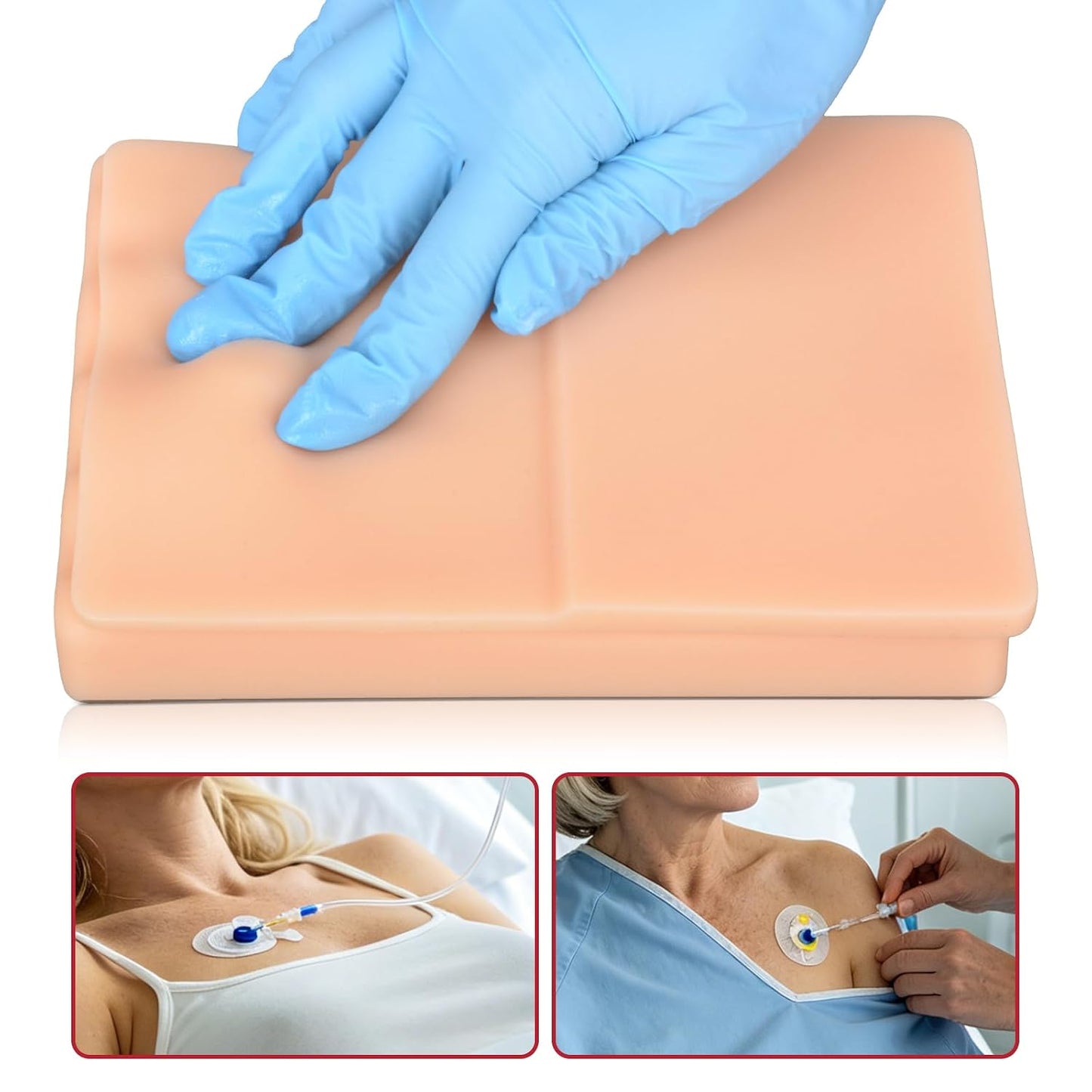 SimCoach Implanted Port Access Trainer, IV Venous Practice Model