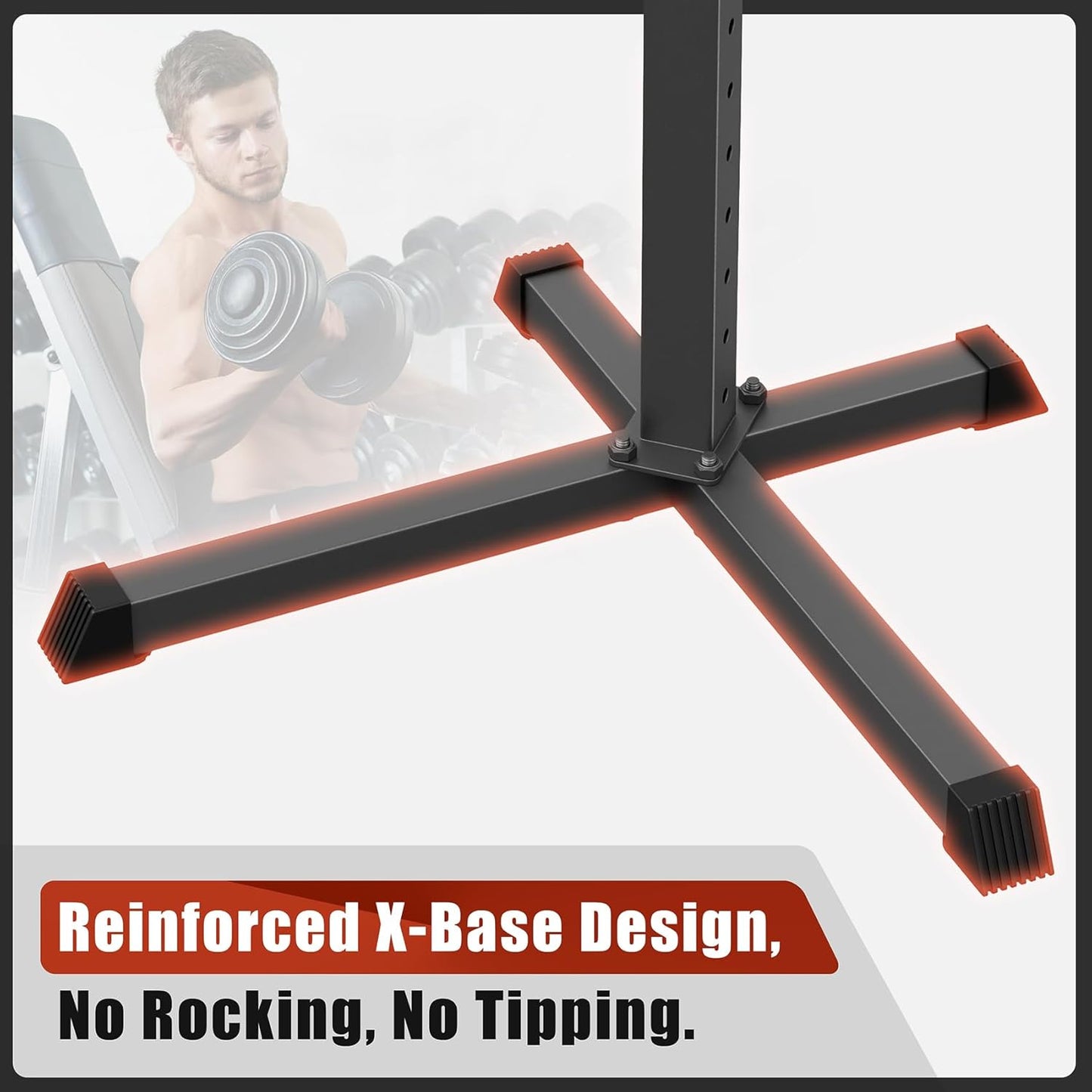 Adjustable Dumbbell Stand, 35" Height Adjustable Dumbbell Rack, 300LBS Capacity Home Gym Storage Rack with 90°Rotating Platform（Rack Only）