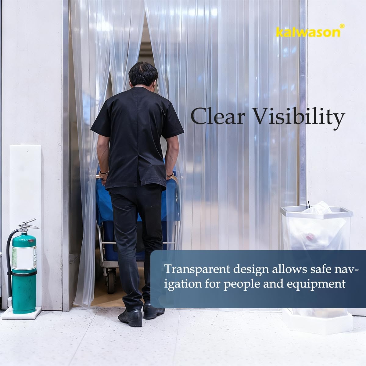 Walk-in Cooler Freezer Plastic Vinyl Strip Door Curtain – Heavy Duty PVC Curtain Bulk Roll, Commercial Industrial for Minimum -31°F Garage Warehouse (164 Ft * 7.87" * 0.07" Smooth)