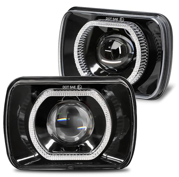 5x7 7x6 Led Headlights H6054 Anti-glare DRL Turn Signal Hi/Low Sealed Beam | "Big Eye" Projector Design w/ 4 Lighting Functions
