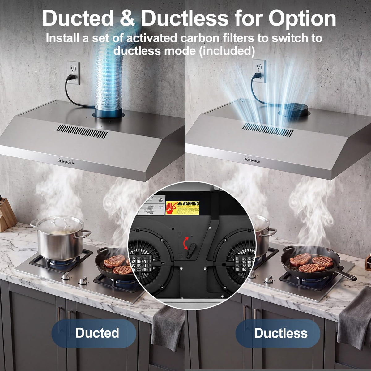 SOZT® 30 Inch Under Cabinet Range Hood