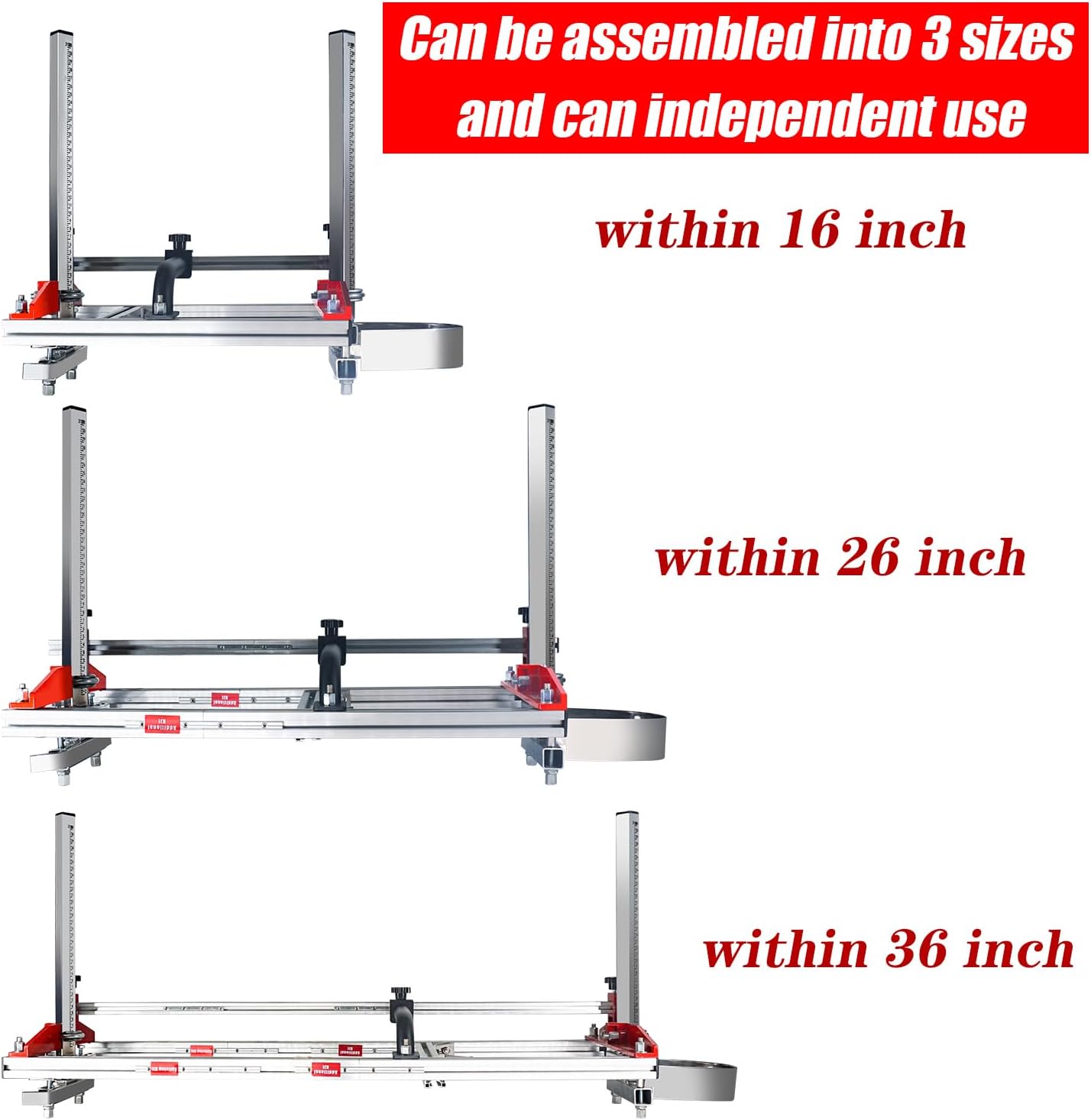 Zozen Chainsaw Mill with Lumber Guide Brackets, Portable Sawmill Kit - Can be Assembled into 3 sizes for Independent Use, Suitable