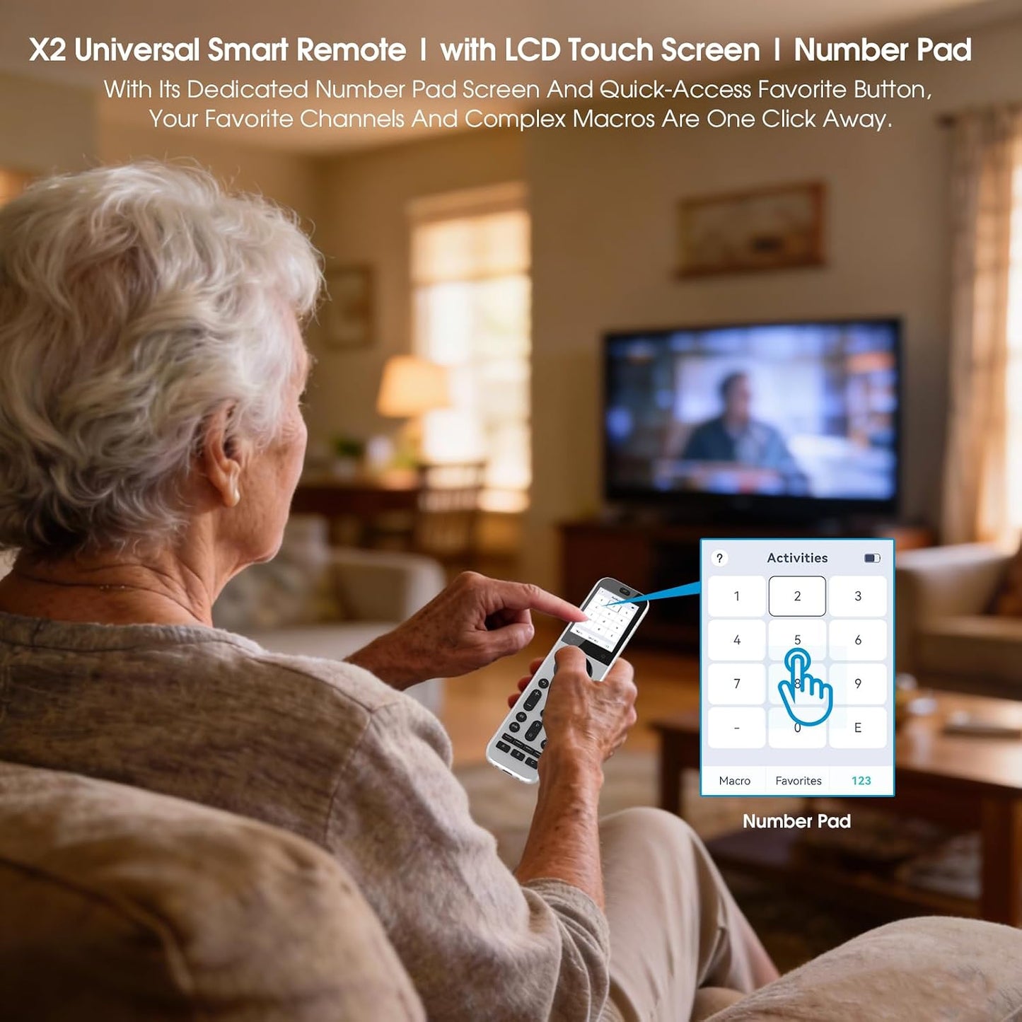 SofaBaton X2 Universal Remote Control with Touch Screen (Only Remote | All in One Smart Universal Remote Control, Control Up to 60 IR/Bluetooth/WiFi/RF Devices