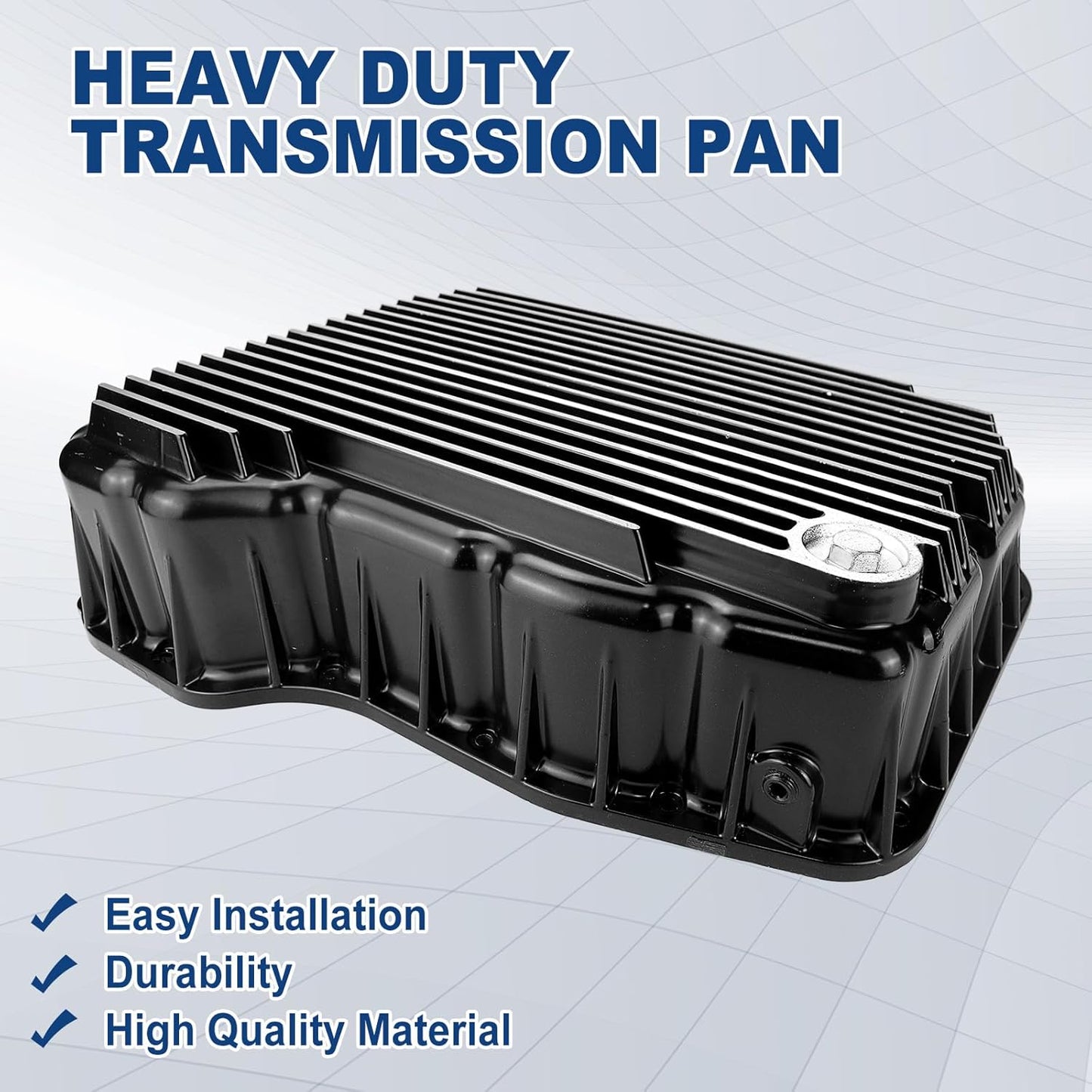 228052100 Heavy Duty Transmission Pan - Compatible for Dodge Ram 2500/3500 6.7L 68RFE Transmission 2007-2025, Replace# 228052110, 228052120（Black）
