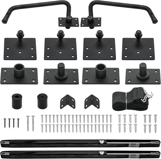 QWENETO Murphy Bed Kit, Murphy Bed Queen Size Hardware Kit, Heavy Duty Vertical Wall Mount, Adjustable DIY Folding Cabinet Wall Bed Frame for