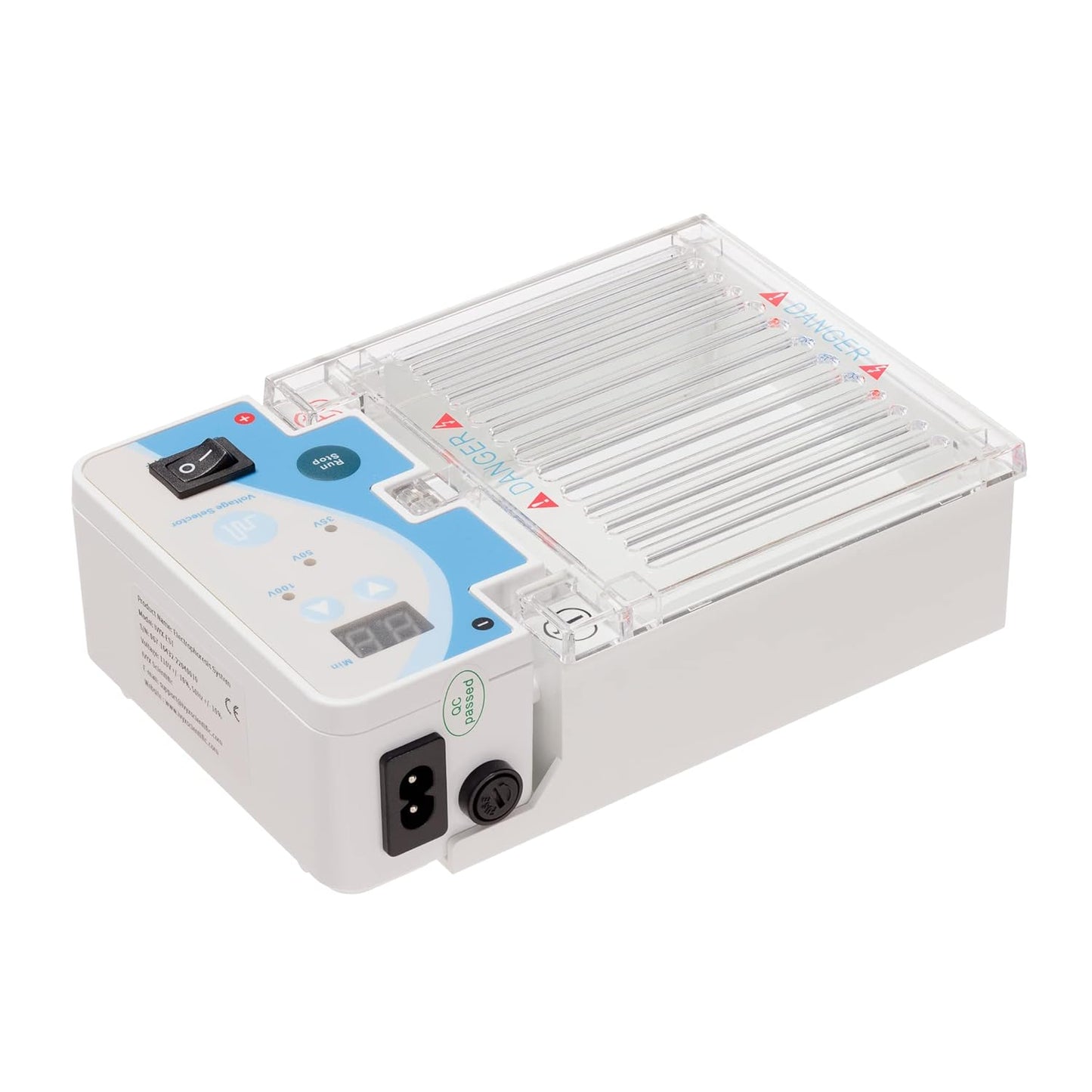 IVYX Scientific Mini Gel Electrophoresis System, with Power Supply 35V 50V 100V and Timer