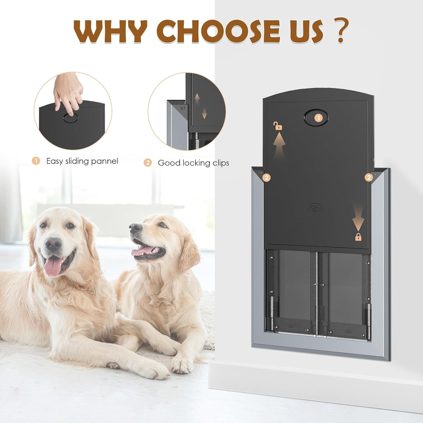 Black Dog Door 18.75"x14.5"